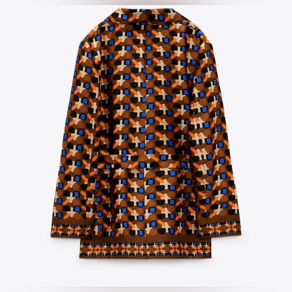 NWT ZARA Printed Blazer 3330/526, Size M - Picture 6 of 14